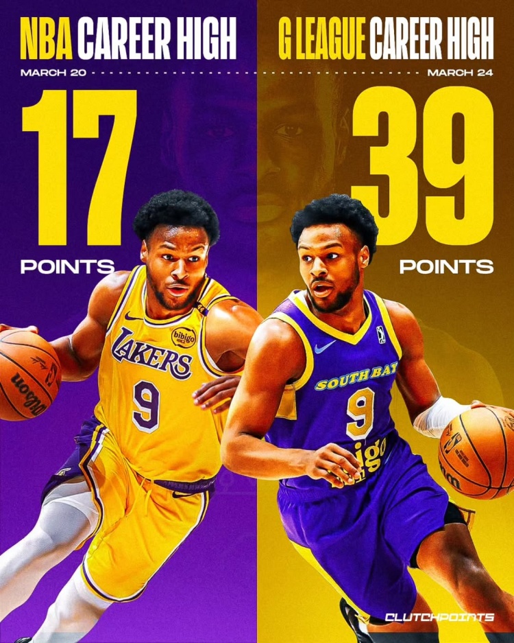 在進(jìn)步！布朗尼一周內(nèi)先后創(chuàng)下個人NBA和G聯(lián)盟單場得分新紀(jì)錄